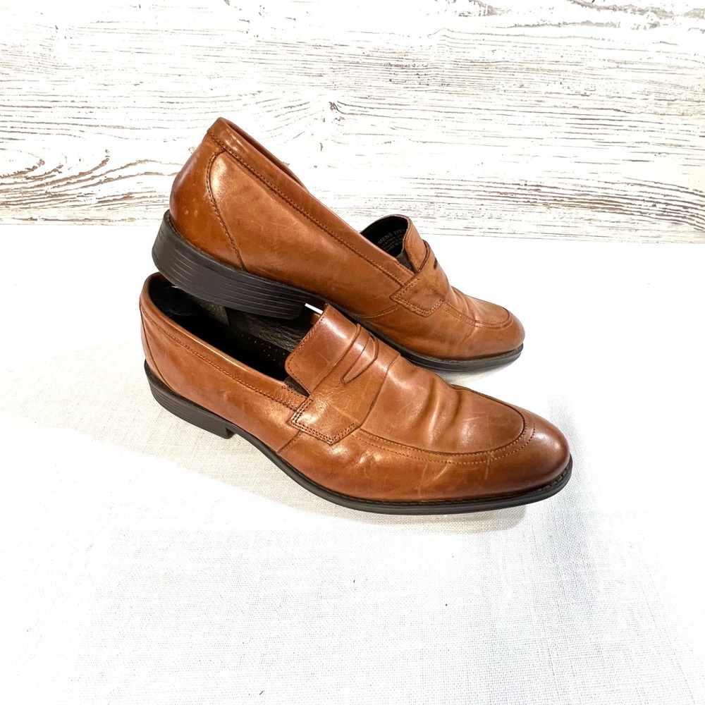 Stacey adams brown shoes leather 12 dress shoes